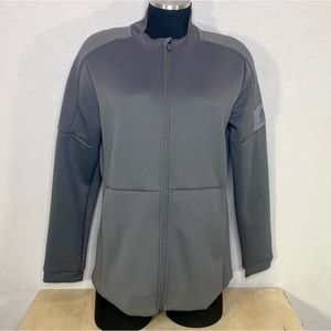 Adidas Team Squad Bomber Jacket Gray Size L Climalite Sports Limited Edition
